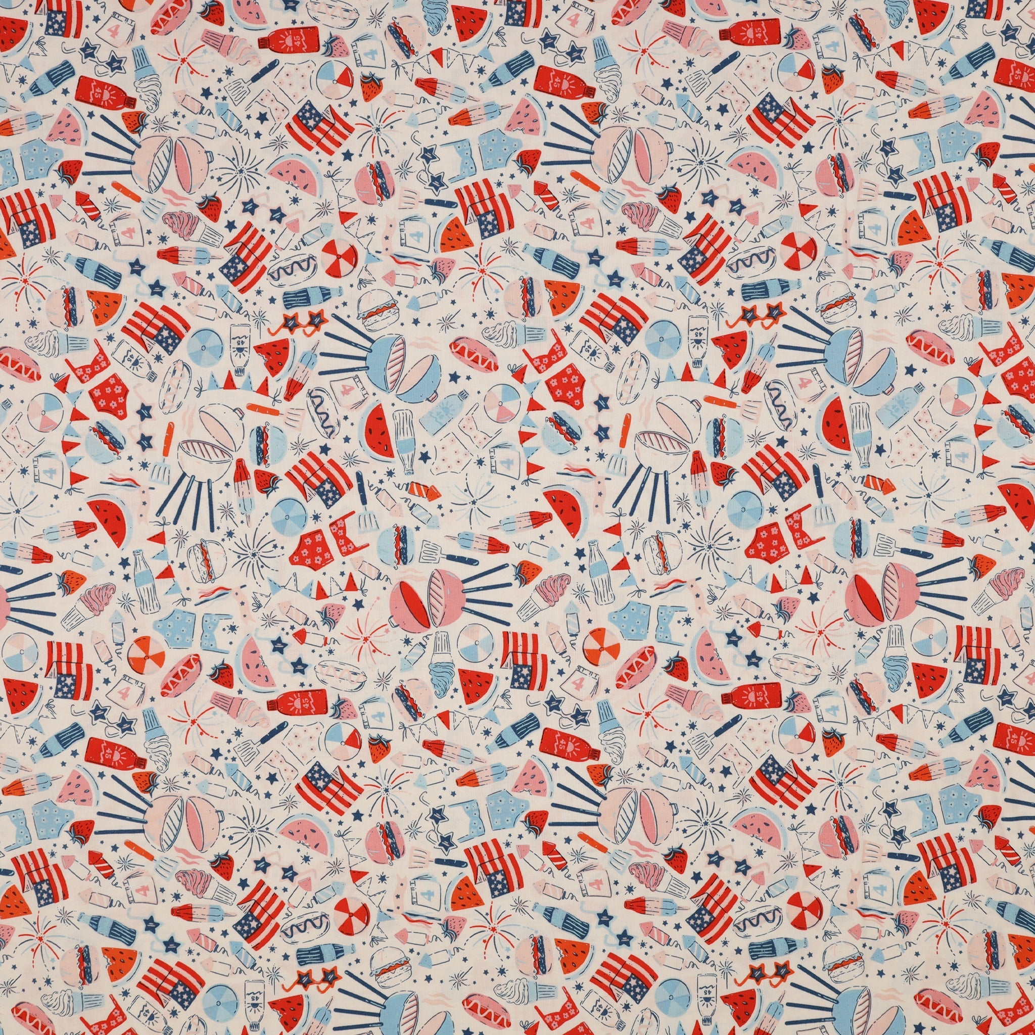 Bloomin’ Americana Fabric Collection - Fourth of July