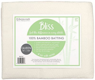 Bliss Batting 100% Bamboo Queen 96in x 108in