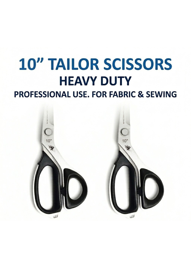 BETEC Tailor Scissors 10" Black – Professional Fabric Cutting Shears