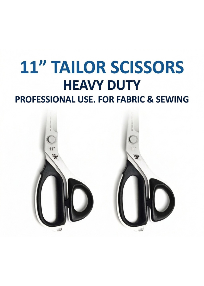 BETEC Tailor Scissors 11" Black – Professional Fabric Cutting Shears