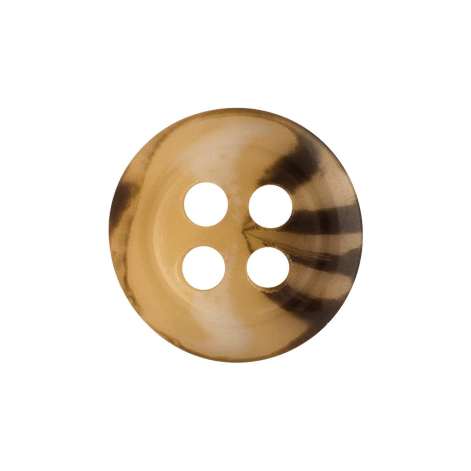 Designer Shirt Buttons - Rounded Edge Collar Shirt Buttons - 1 Gross - Dark Tan