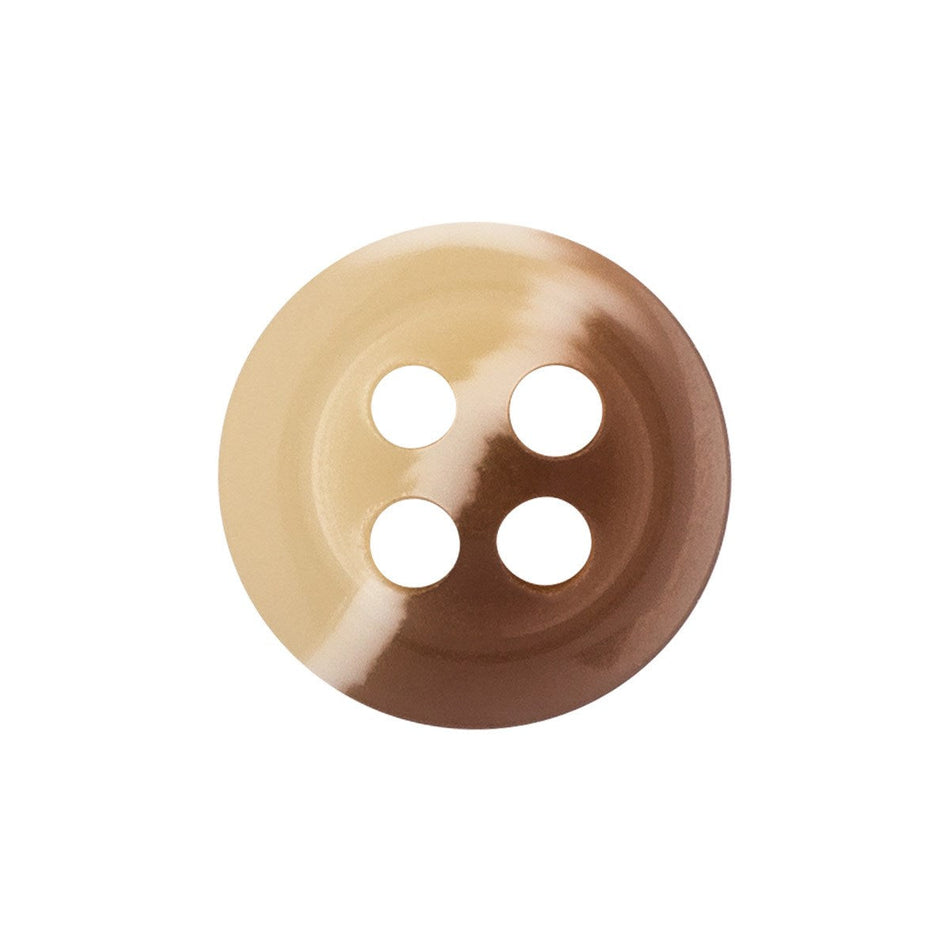 Designer Shirt Buttons - Rounded Edge Collar Shirt Buttons - 1 Gross - Light Tan