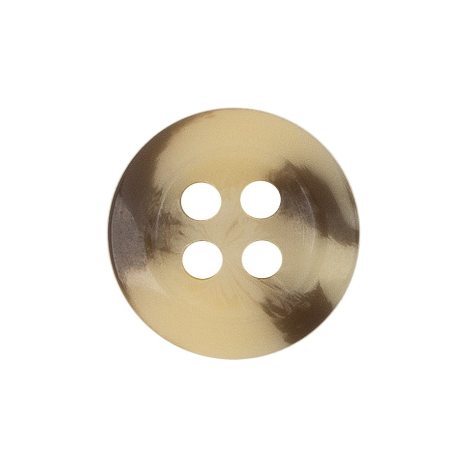 Designer Shirt Buttons - Rounded Edge Collar Shirt Buttons - 1 Gross - Tan W/ Grey