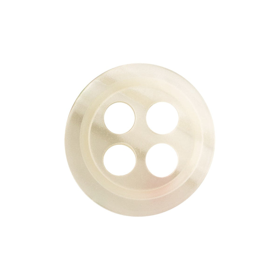 Designer Shirt Buttons - Flat Edge Collar Shirt Buttons - 1 Gross - Off White