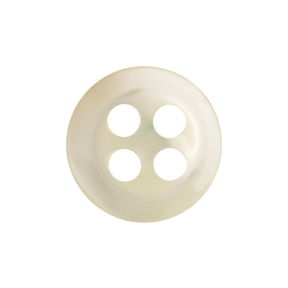 Designer Shirt Buttons - Beveled Edge Collar Shirt Buttons - 1 Gross - Off White
