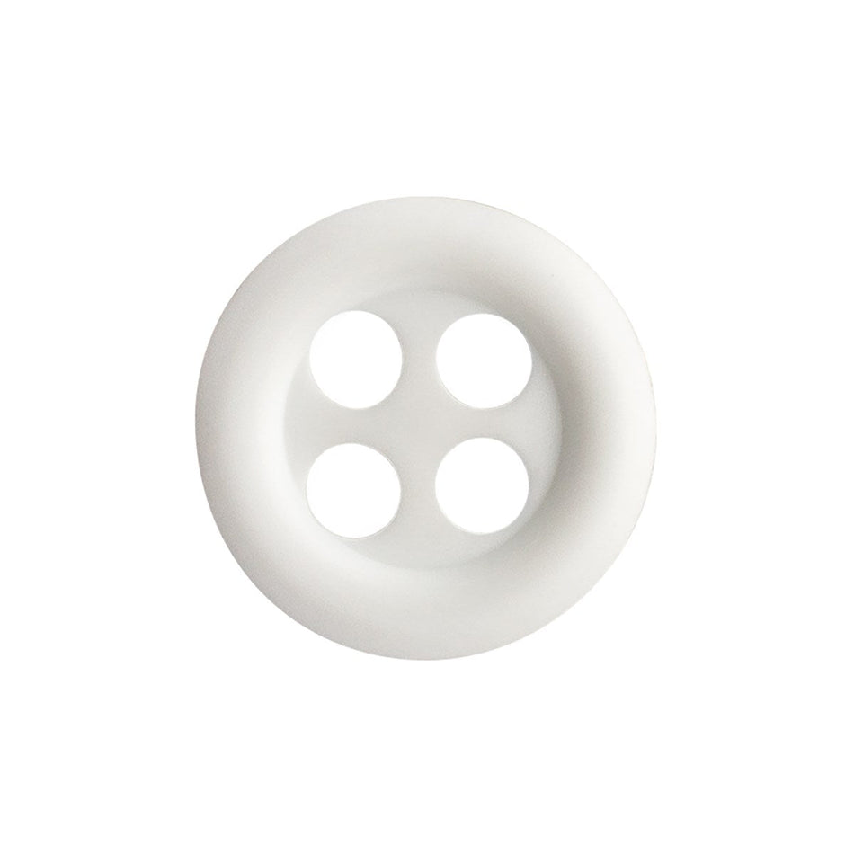 Designer Shirt Buttons - Rounded Edge Collar Shirt Buttons - 1 Gross - White