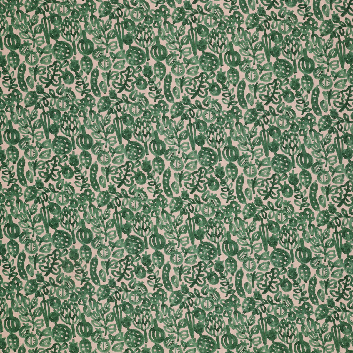 Vegetable Patch Fabric Collection - Pomegranate Green