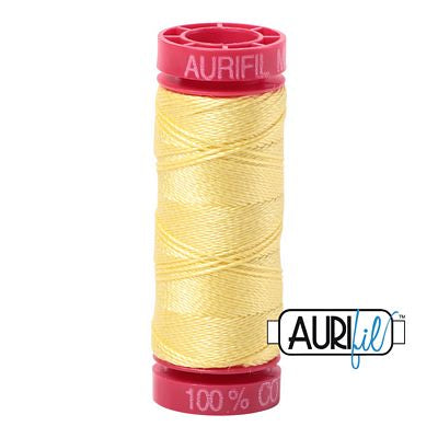 Aurifil Mako 12wt 55yd Lemon