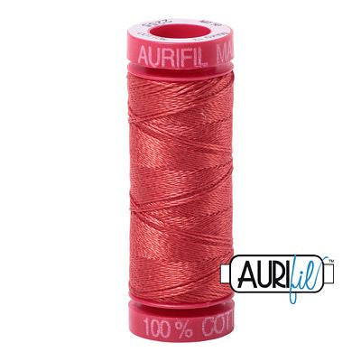 Aurifil Mako 12wt 55yd Dark Red ORange