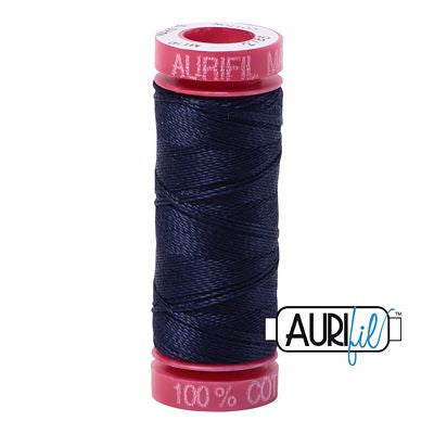Aurifil Mako 12wt 55yd Very Dk Navy