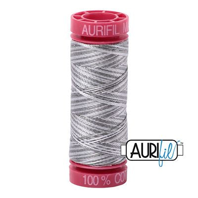 Aurifil Mako 12wt Var 55yd Silver Fox