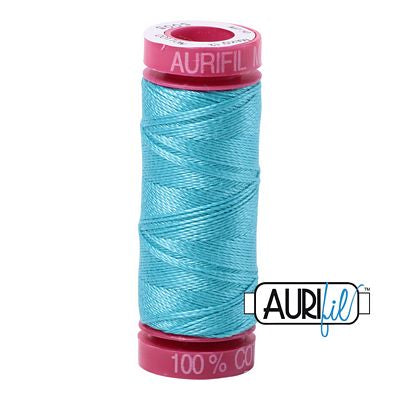 Aurifil Mako 12wt 55yd Medium Turquoise