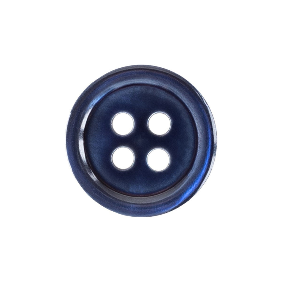 Genuine Trocas Shell Buttons - 1 Dozen - 4-Hole - Navy