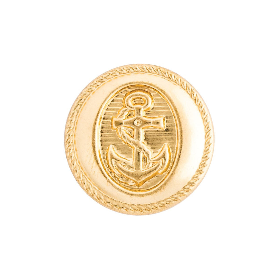 Sailor Embossed Metal Blazer Buttons - 1 Dozen - Gold