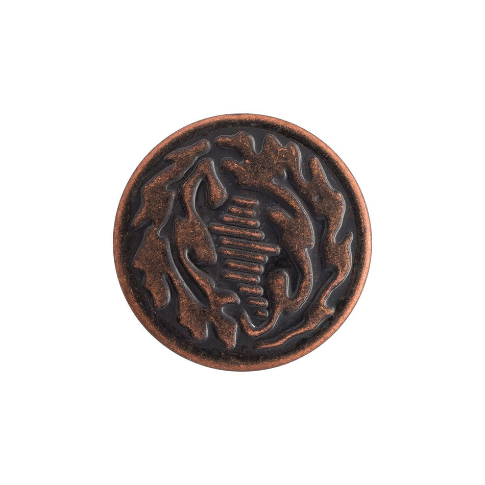 Oak Leaf Jean Buttons - 27L / 17mm - 1 Dozen
