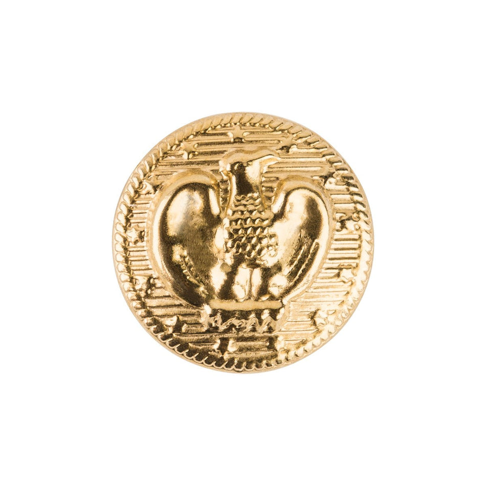 Eagle Embossed Metal Blazer Buttons - 1 Dozen - Gold