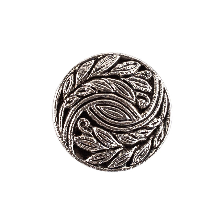 Fern Nylon Buttons - 4/Pack - Silver