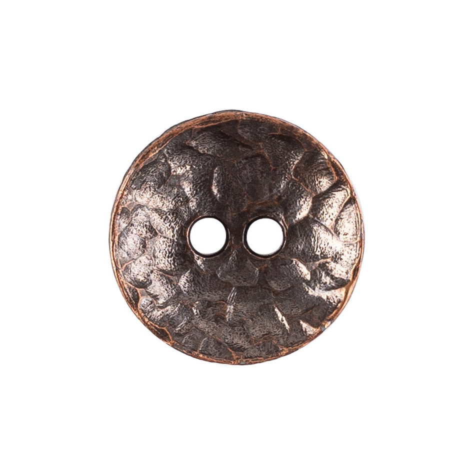 Hammered Cup Nylon Buttons - 4/Pack - 2-Hole - Copper