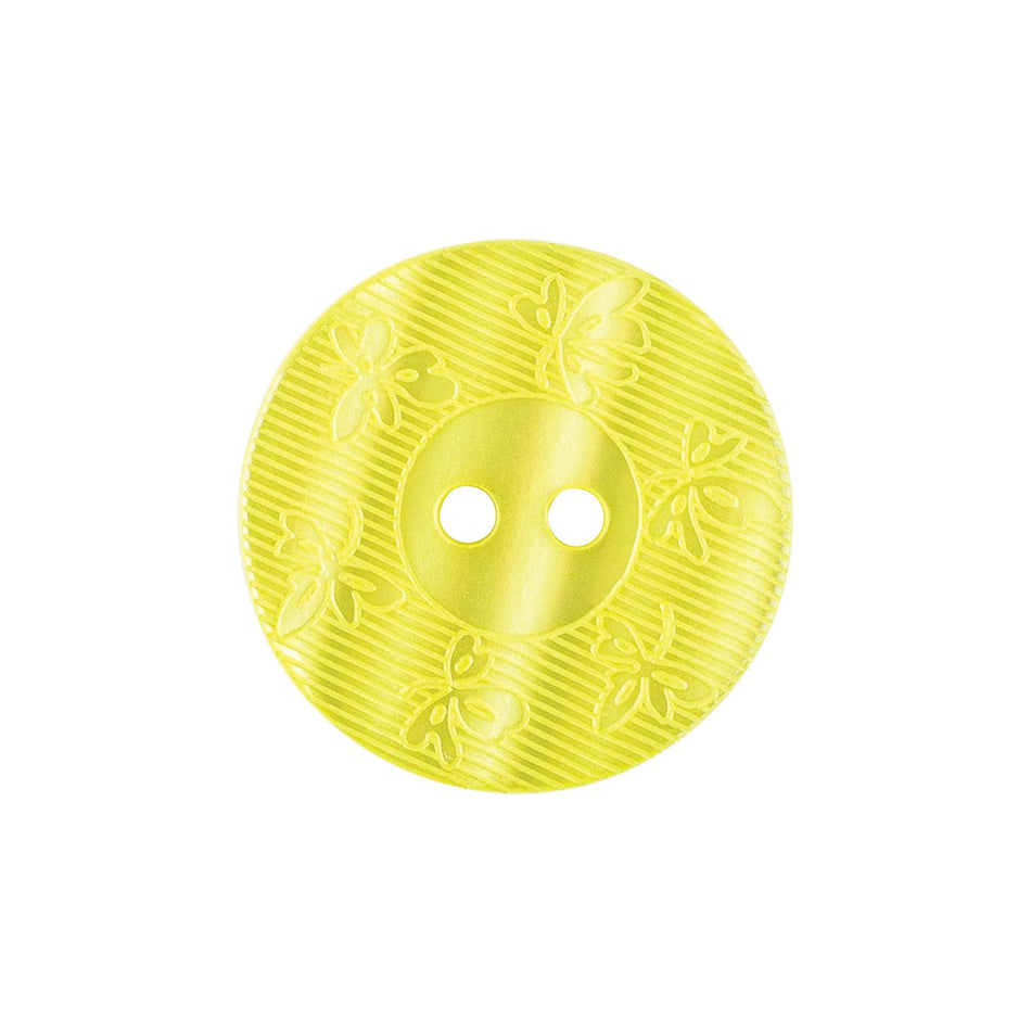 Leaf Rimmed Nylon Buttons - 3/Pack - 2-Hole - Chartreuse