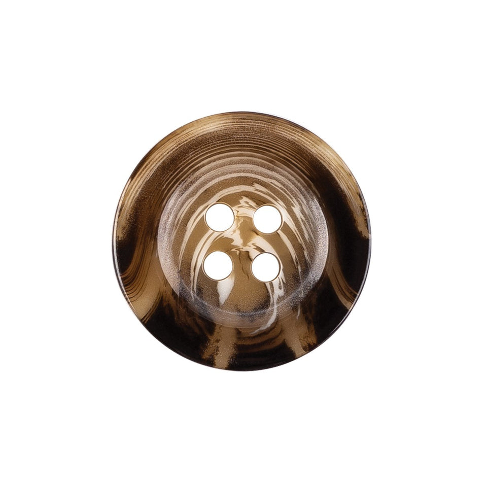 Mottled Nylon Coat Buttons - 3/Pack - 4-Hole - Brown