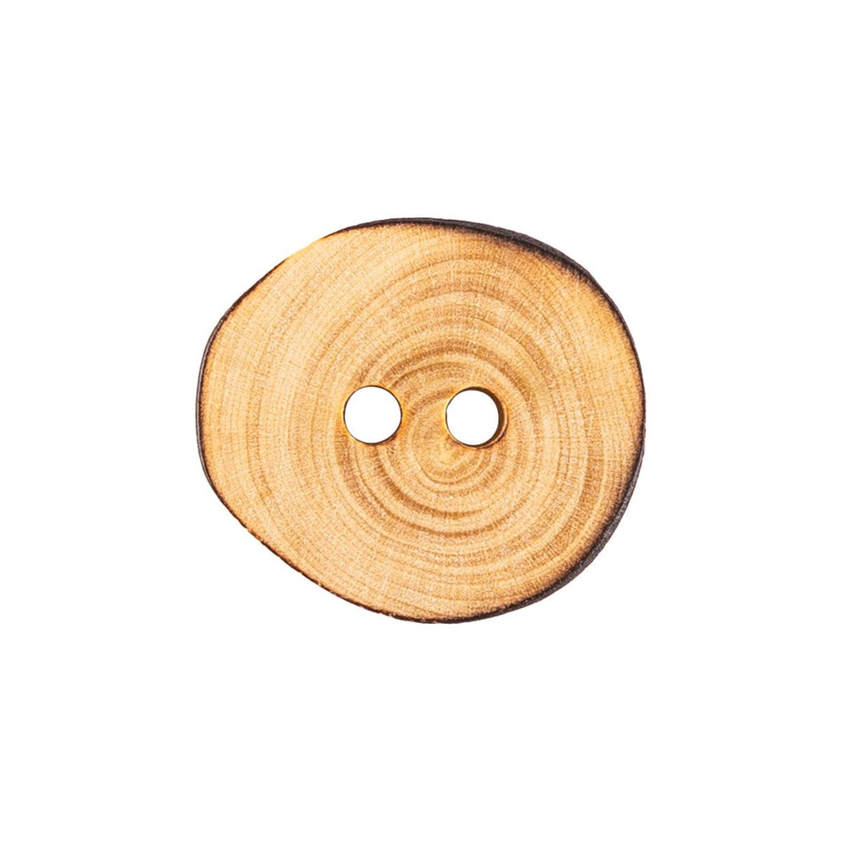 Natural Wooden Buttons - 4/Pack - 2-Hole - Oak Brown