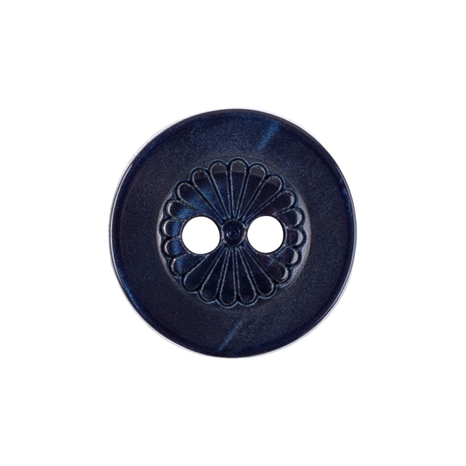 Petal Center Nylon Buttons - 6/Pack - 2-Hole - Navy