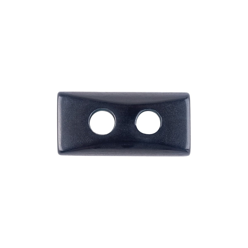 Rectangle Barrel Nylon Buttons - 24L / 15mm - 2/Pack - 2-Hole - Matte Black