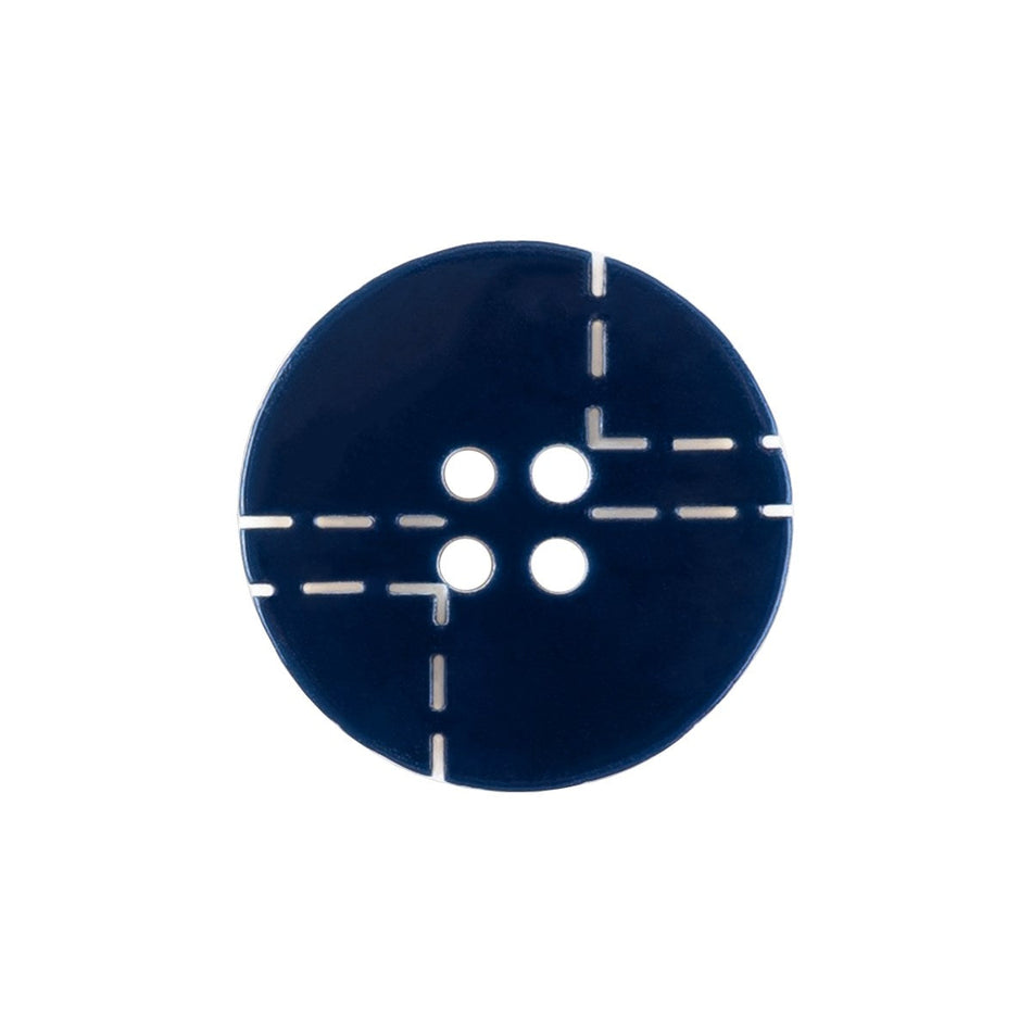 Stitch Pattern Nylon Buttons - 4/Pack - 4-Hole - Navy