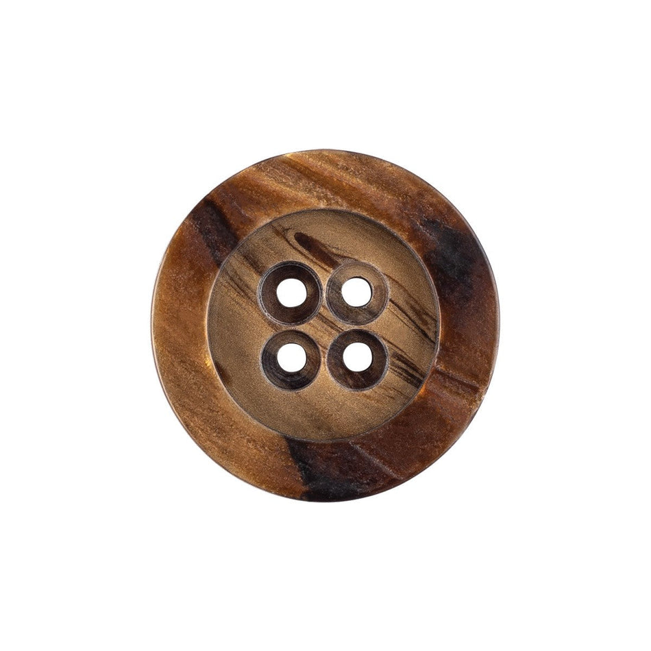 Tortoise Shell Polyester Buttons - 3/Pack - 4-Hole - Golden Mottled Brown