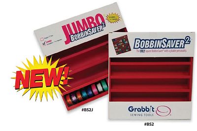 Grabbit Sewing Tools Jumbo Bobbinsaver 2-Red Square