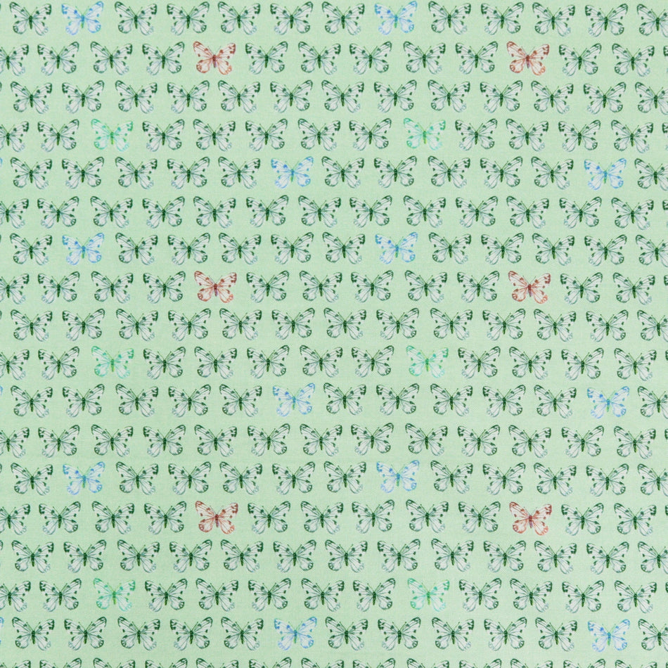 A Wildflower Heart Fabric Collection - Prairie Flutter Pale Teal
