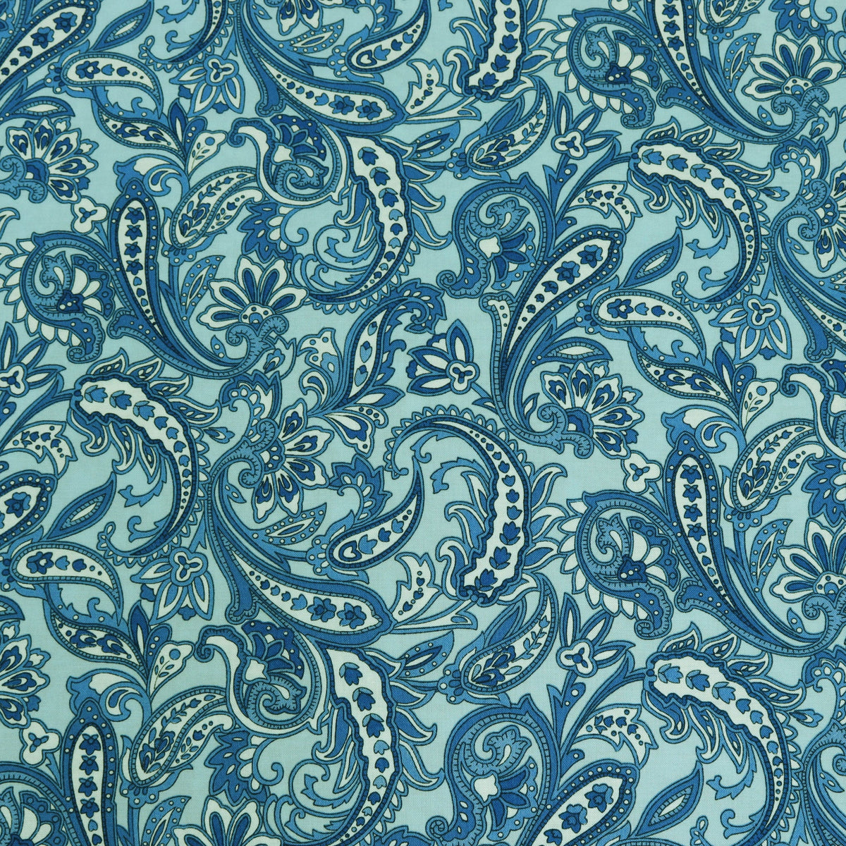 Paradise Park Fabric Collection - Park Bench Sky