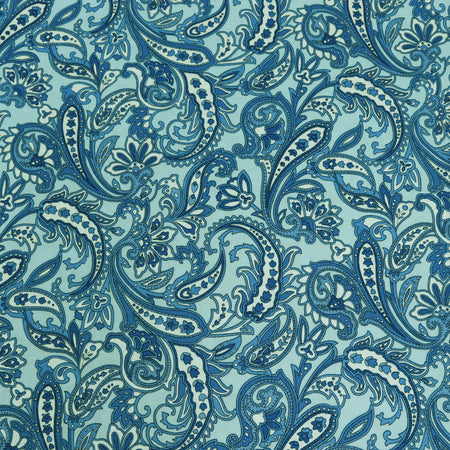 Paradise Park Fabric Collection - Park Bench Sky
