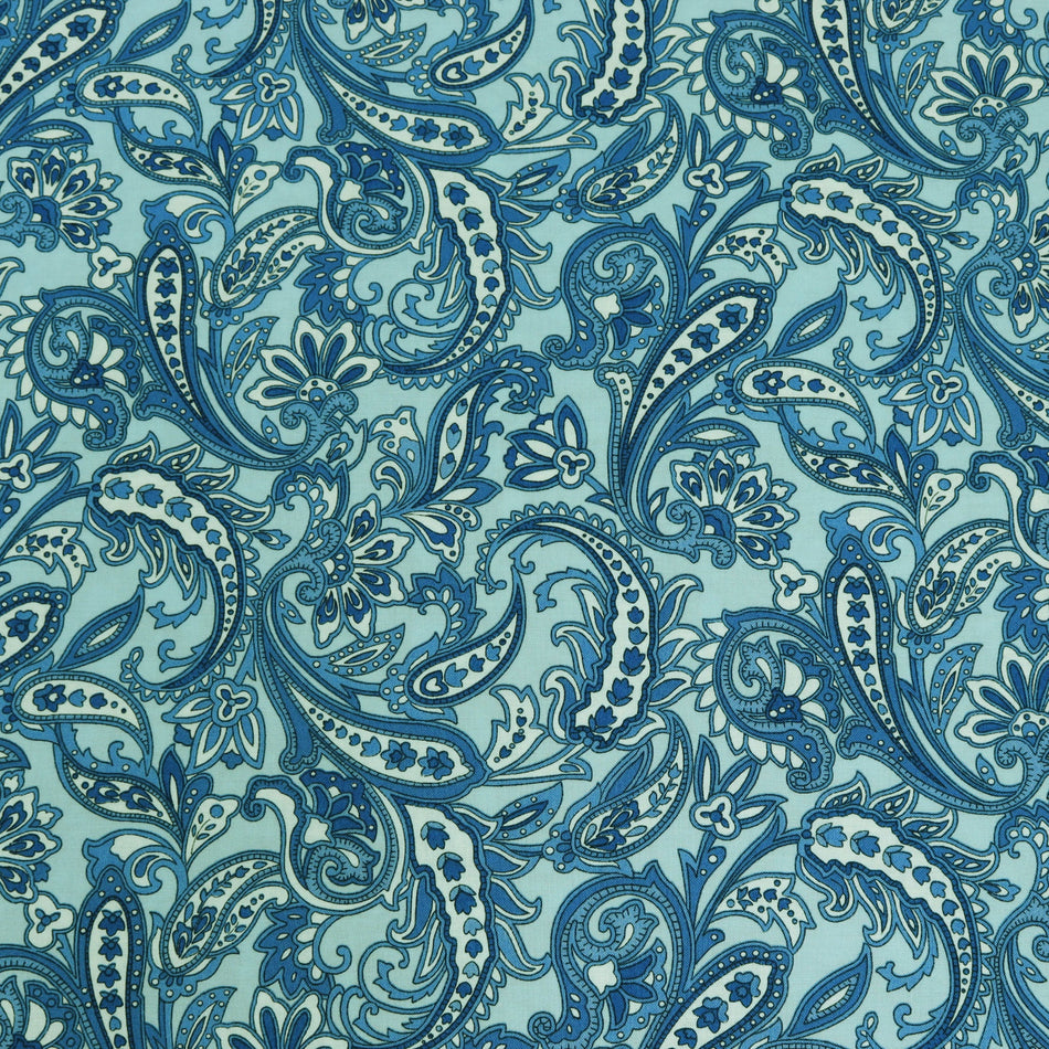 Paradise Park Fabric Collection - Park Bench Sky