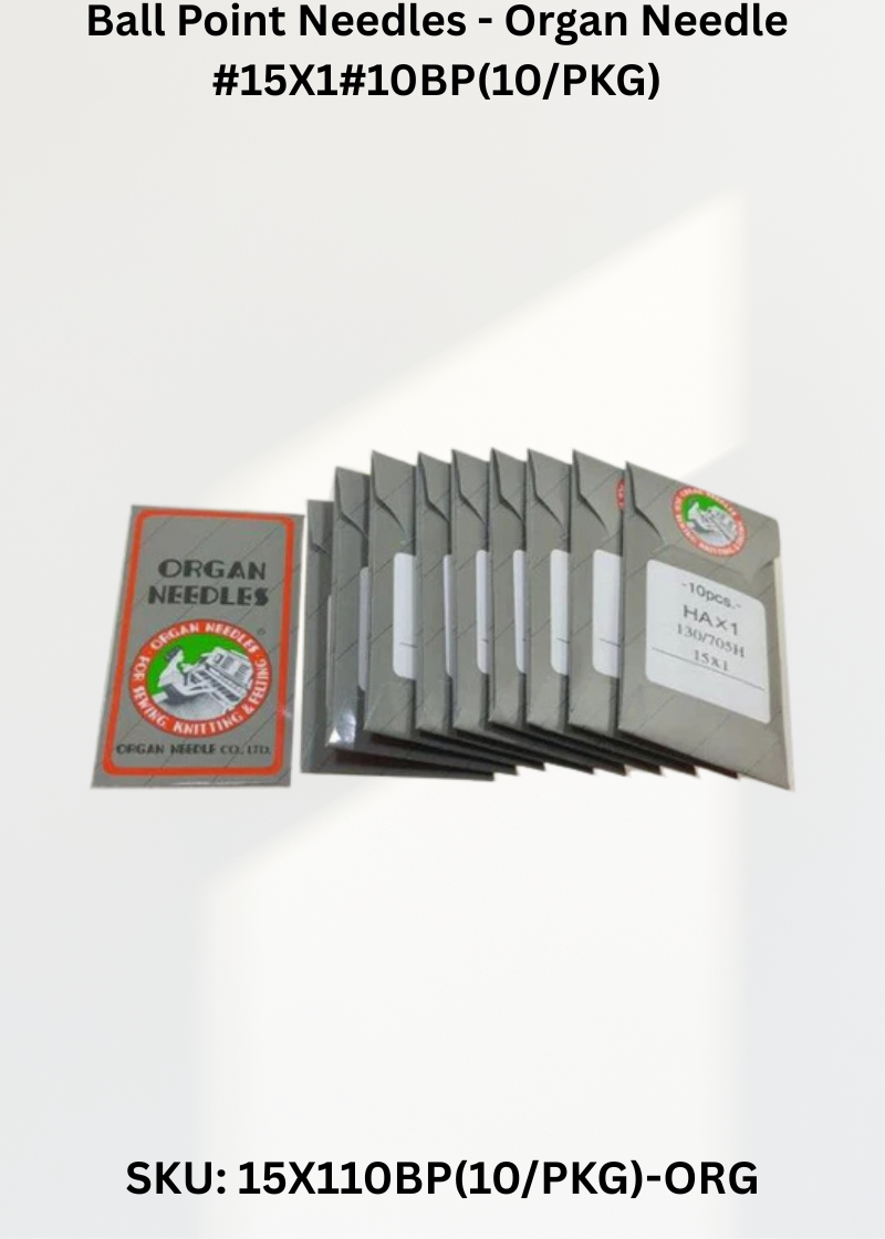 Ball Point Needles - Organ Needle #15X1#10BP(10/PKG)