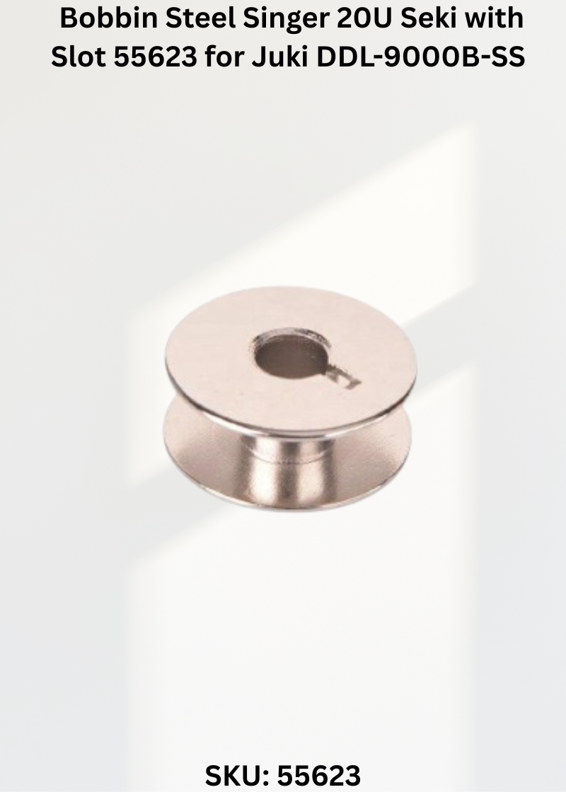 Genuine Bobbin Steel Singer 20U Seki with Slot 55623 for Juki DDL-9000B-SS Sewing Machine