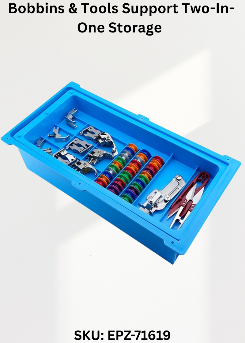 Bobbins & Tools Support Two-In-One Storage - Industrial Sewing Machine Part +