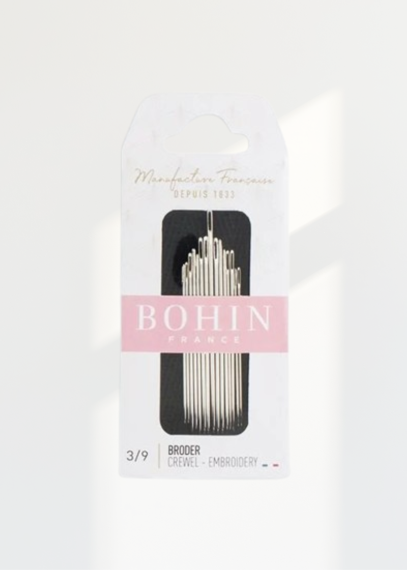 Bohin Crewel Embroidery Hand Needles - Size 3-9 - 15/Pack