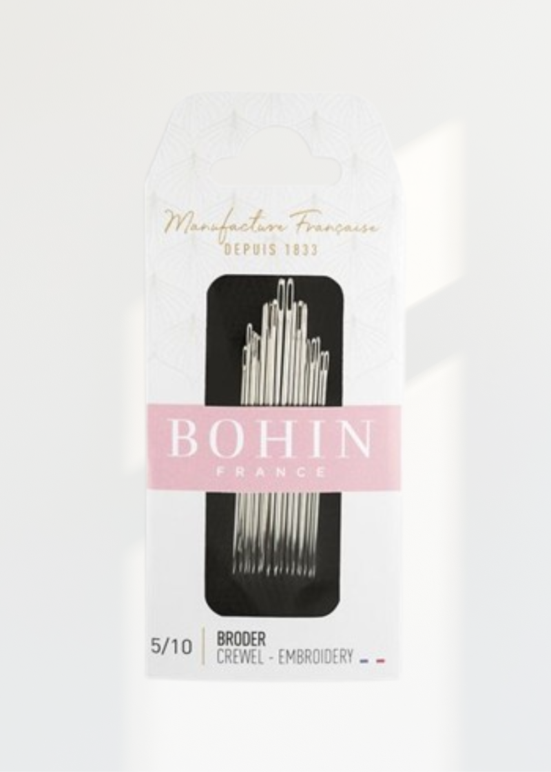 Bohin Crewel Embroidery Hand Needles - Size 5-10 - 16/Pack