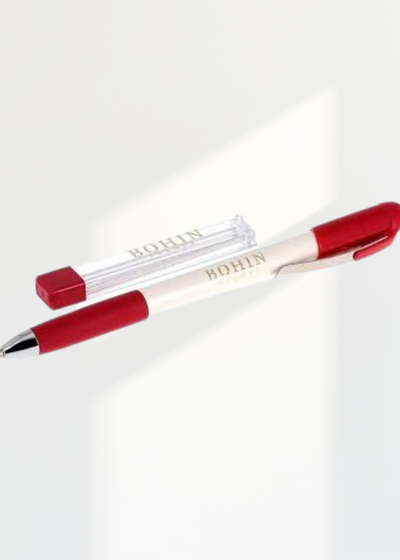 Bohin Extra Fine Mechanical Chalk Pencil with 6 Refills - White
