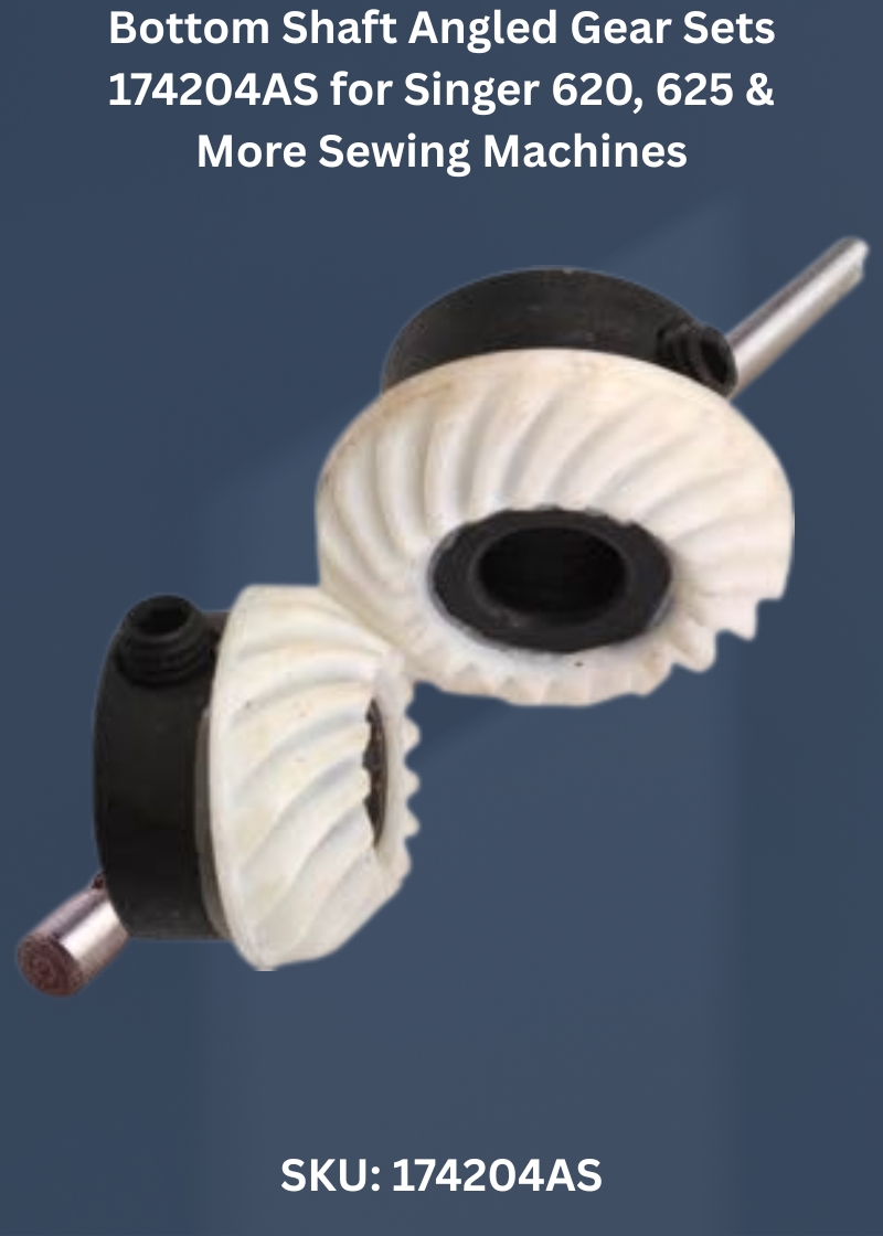 Bottom Shaft Angled Gear Sets 174204AS — Fits Singer 620, 625, 626, 628 & more