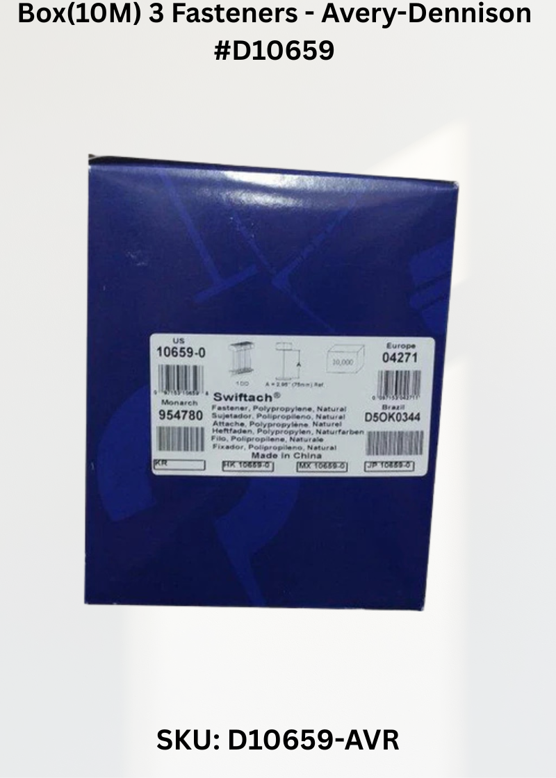 Box(10M) 3 Fasteners - Avery-Dennison #D10659