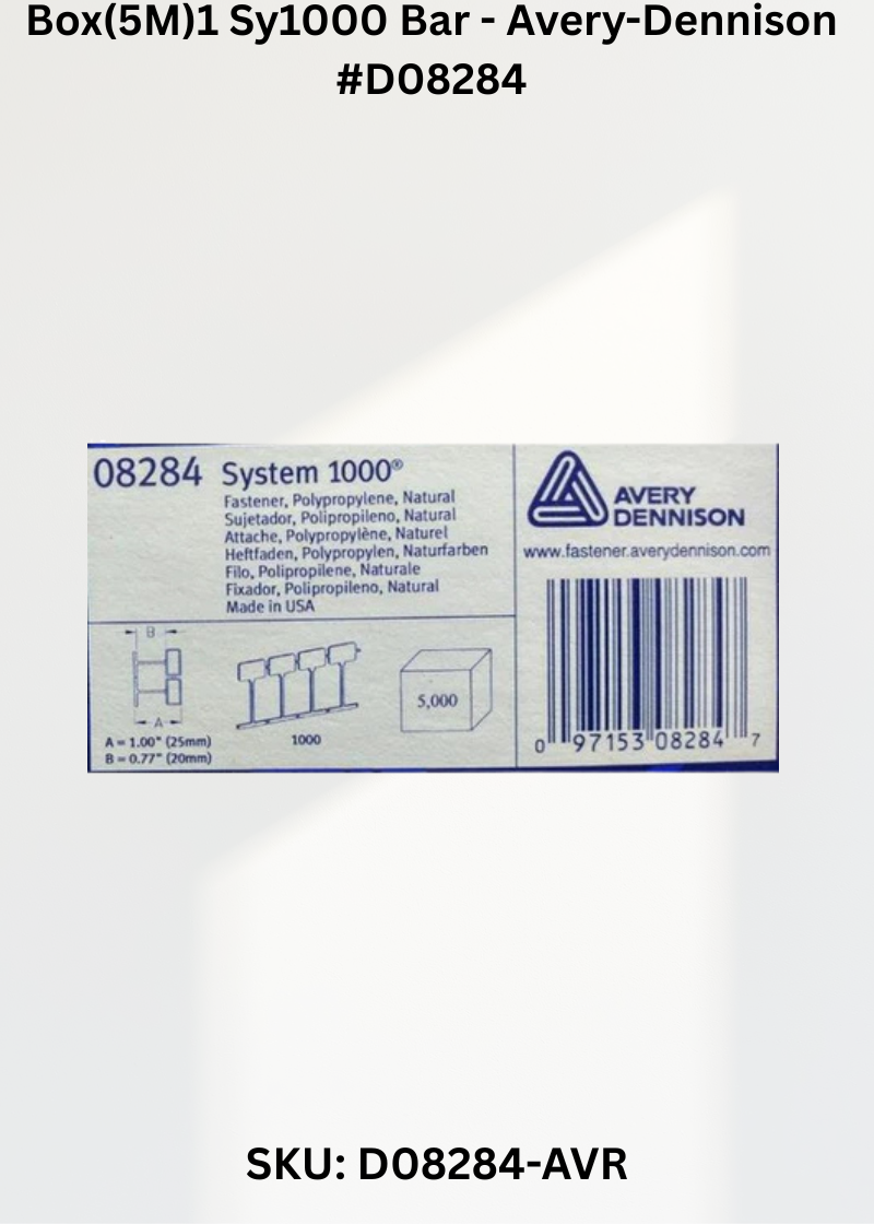 Box(5M)1 Sy1000 Bar - Avery-Dennison #D08284