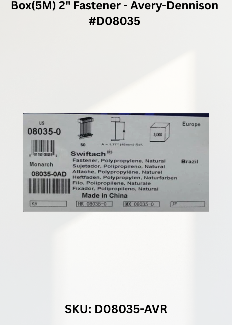 Box(5M) 2" Fastener - Avery-Dennison #D08035