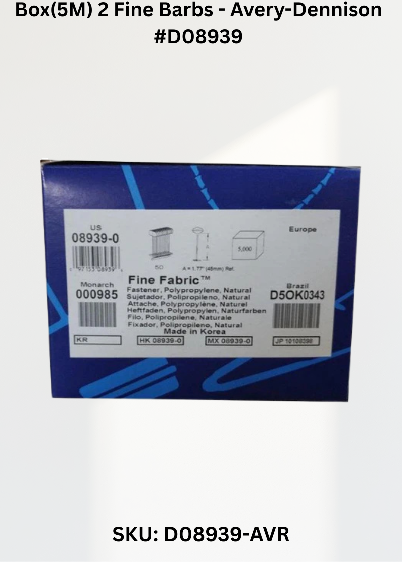 Box(5M) 2 Fine Barbs - Avery-Dennison #D08939