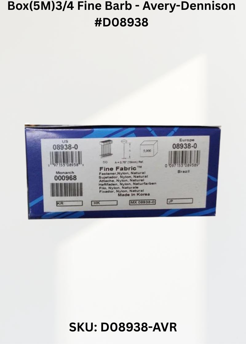 Box(5M)3/4 Fine Barb - Avery-Dennison #D08938
