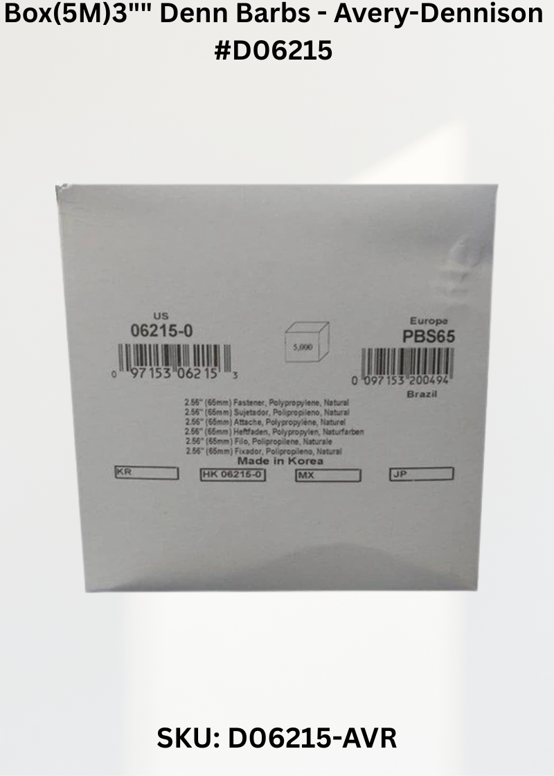 Box(5M)3"" Denn Barbs - Avery-Dennison #D06215