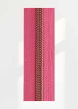 #3 Rose Gold Metallic Nylon Coil Continuous Zipper Roll - 3 Yds.