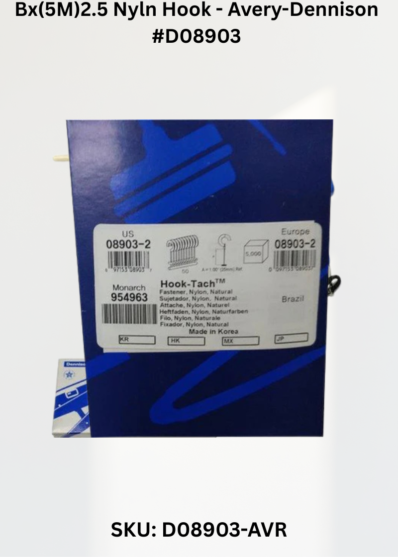 Bx(5M)2.5 Nyln Hook - Avery-Dennison #D08903