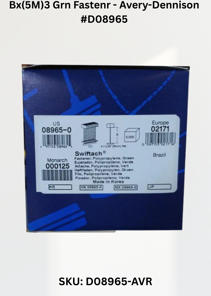 Bx(5M)3 Grn Fastenr - Avery-Dennison #D08965